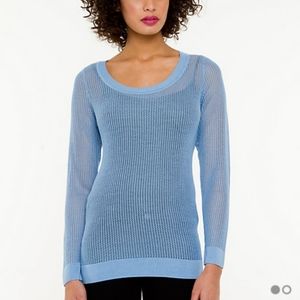 🚩2 for $15- Open Knit Baby Blue sweater